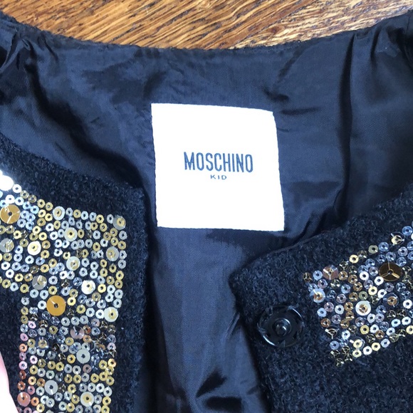 Moschino Kid Girls Bolero Sequin Jacket Sz 8 - Picture 3 of 6